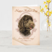 Funny Labradoodle Muttertagskarte Karte (Gelbe Blume)
