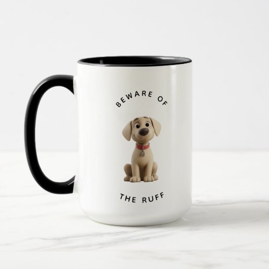 Funny Labrador "Beware of the Ruff"  Tasse (Links)