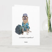 Funny Labrador Bon Voyage für Kreuzfahrt. Karte (Rückseite)