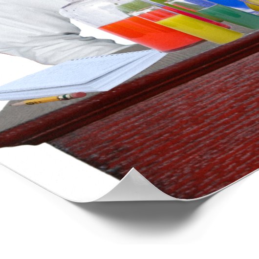 Funny Labrador Chemistry Poster für Lehrer (Ecke)