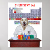 Funny Labrador Chemistry Poster für Lehrer (Vorne)