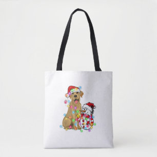 Funny Labrador Hund Weihnachts-T-Shirt Snowman Xma Tasche