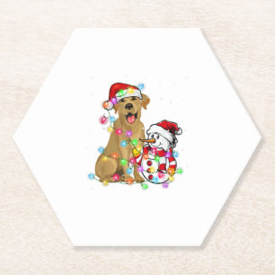 Funny Labrador Hund Weihnachts-T-Shirt Snowman Xma Untersetzer