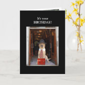 Funny Labrador Male Birthday Karte (Gelbe Blume)