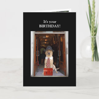 Funny Labrador Male Birthday Karte