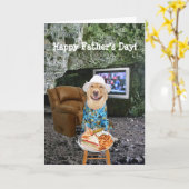 Funny Labrador Man Cave Vatertag Karte (Gelbe Blume)