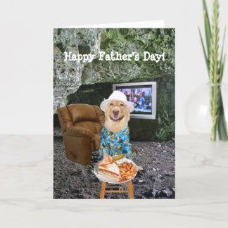 Funny Labrador Man Cave Vatertag Karte