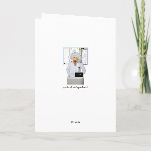 Funny Labrador Physical Graduate Karte (Rückseite)