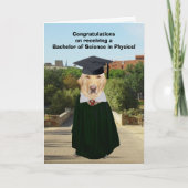 Funny Labrador Physical Graduate Karte (Vorderseite)