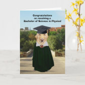 Funny Labrador Physical Graduate Karte (Gelbe Blume)