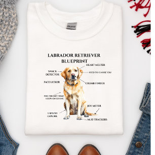 Funny Labrador Retriever Blueprint T-Shirt