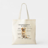 Funny Labrador Retriever Blueprint Tragetasche (Rückseite)