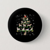 Funny Labrador Retriever Christmas Tree Classic T- Button (Vorderseite)