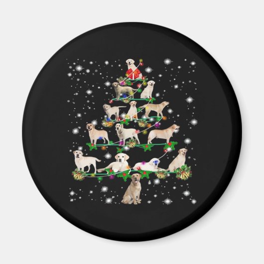 Funny Labrador Retriever Christmas Tree Classic T- Magnet (Vorne)