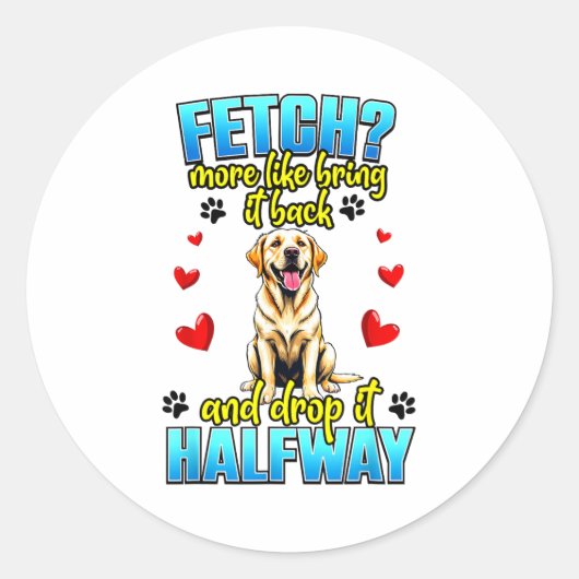 Funny Labrador Retriever Design For Dog Owner Runder Aufkleber (Vorderseite)