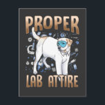 Funny Labrador Retriever Dog Chemie Science Postkarte<br><div class="desc">Labor Wissenschaftler Geschenk für Chemist Techniker. Funny Labrador Retriever Dog Chemistry Science Spaß.</div>