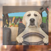 Funny Labrador Retriever Dog Driving Car Sun Shade Fensteraufkleber (Blatt 2)