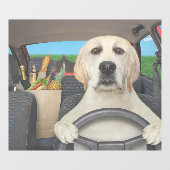 Funny Labrador Retriever Dog Driving Car Sun Shade Fensteraufkleber (Blatt)