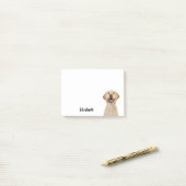 Funny Labrador Retriever Dog Personalisierter Name Post-it Klebezettel (Auf Schreibtisch)