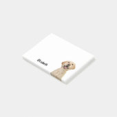 Funny Labrador Retriever Dog Personalisierter Name Post-it Klebezettel (angewinkelt)