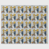 Funny Labrador Retriever Dog Wedding Geschenkpapier (Flach)