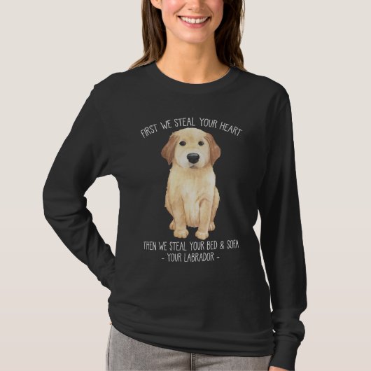 Funny Labrador Retriever Dose Lover Stubborn Welpe T-Shirt (Vorderseite)