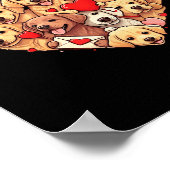 Funny Labrador Retriever Heart Valentine Labrador Poster (Ecke)