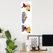 Funny Labrador Retriever Triathlete Poster (Heimbüro)