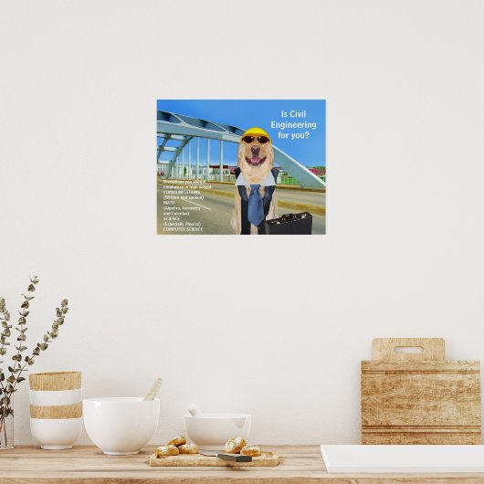 Funny Labrador Science Engineering Poster (Küche)