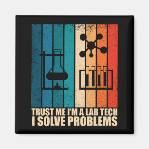 Funny Labrador Tech Vintag Labortechniker Spaß Magnet
