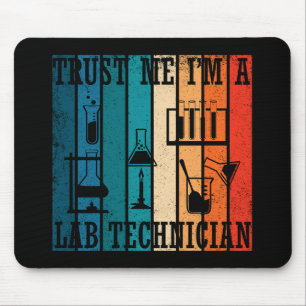 Funny Labrador Tech Vintag Labortechniker Spaß Mousepad