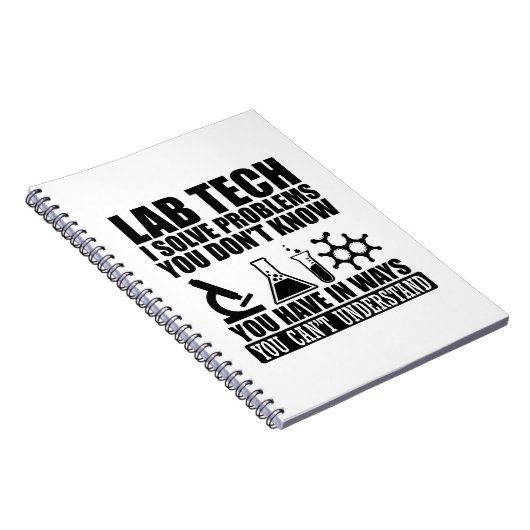 Funny Labrador tech zitiert Labortechniker Notizblock (Rechte Seite)