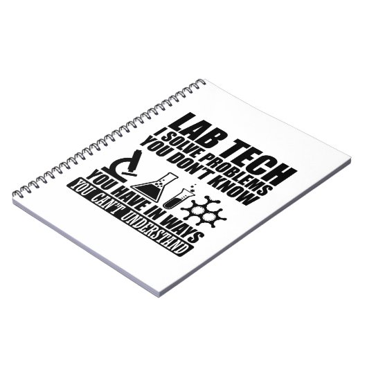 Funny Labrador tech zitiert Labortechniker Notizblock (Linke Seite)