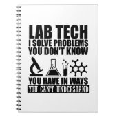 Funny Labrador tech zitiert Labortechniker Notizblock (Vorderseite)