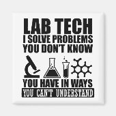 Funny Labrador tech zitiert Labortechniker Spaß Magnet (Vorne)