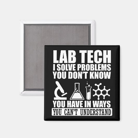 Funny Labrador tech zitiert Labortechniker Spaß Magnet (Vorderseite/Rückseite)