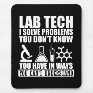 Funny Labrador tech zitiert Labortechniker Spaß Mousepad