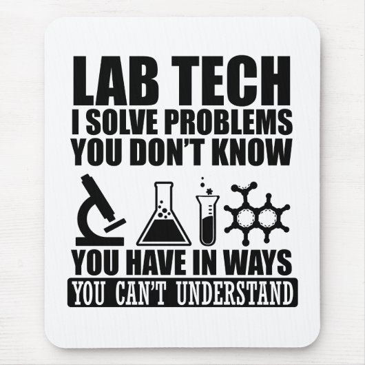 Funny Labrador tech zitiert Labortechniker Spaß Mousepad (Vorne)