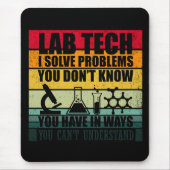 Funny Labrador tech zitiert Labortechniker Spaß Mousepad (Vorne)