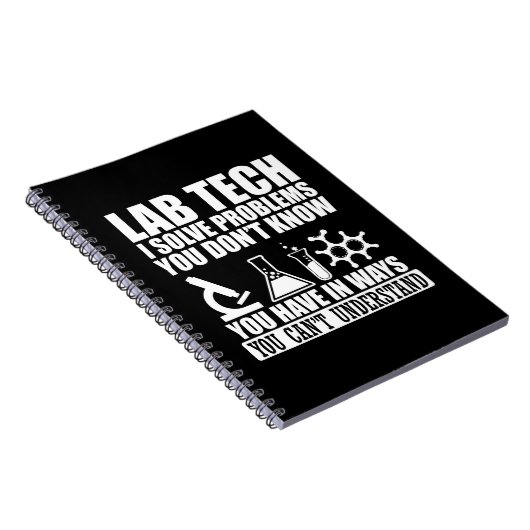 Funny Labrador tech zitiert Labortechniker Spaß Notizblock (Rechte Seite)