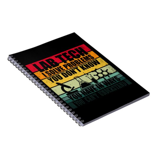 Funny Labrador tech zitiert Labortechniker Spaß Notizblock (Rechte Seite)