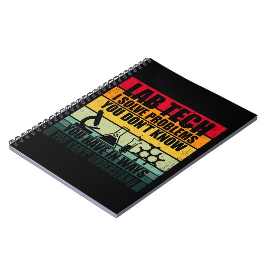 Funny Labrador tech zitiert Labortechniker Spaß Notizblock (Linke Seite)