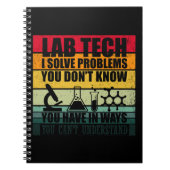 Funny Labrador tech zitiert Labortechniker Spaß Notizblock (Vorderseite)