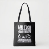 Funny Labrador tech zitiert Labortechniker Spaß Tasche (Vorderseite)