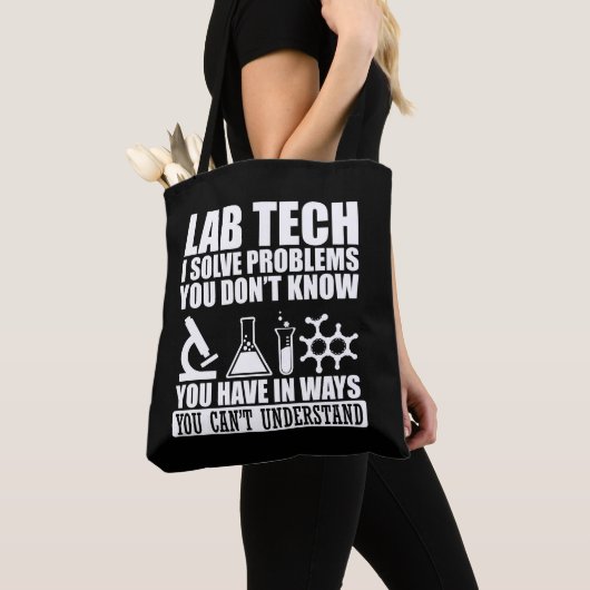 Funny Labrador tech zitiert Labortechniker Spaß Tasche (Von Nahem)