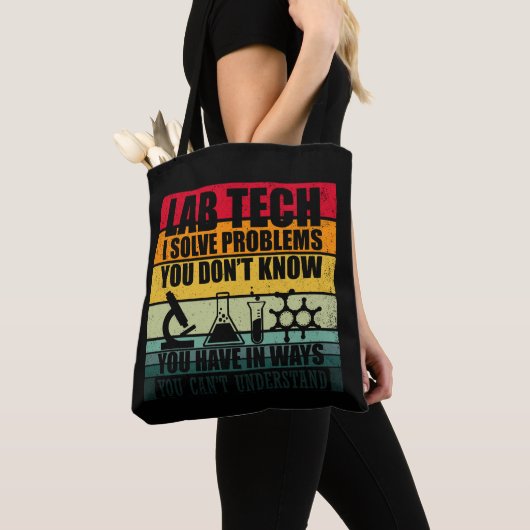 Funny Labrador tech zitiert Labortechniker Spaß Tasche (Von Nahem)