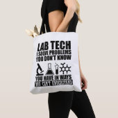 Funny Labrador tech zitiert Labortechniker Spaß Tasche (Von Nahem)