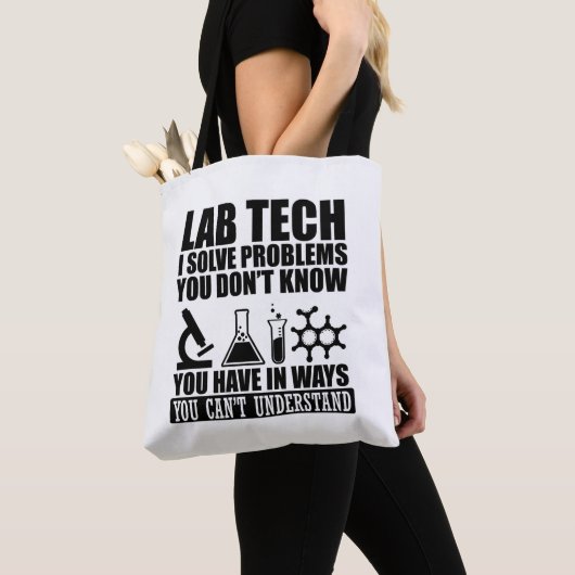 Funny Labrador tech zitiert Labortechniker Spaß Tasche (Von Nahem)