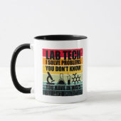 Funny Labrador tech zitiert Labortechniker Spaß Tasse (Links)