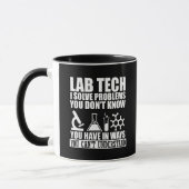 Funny Labrador tech zitiert Labortechniker Spaß Tasse (Links)